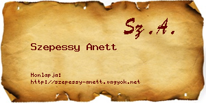 Szepessy Anett névjegykártya